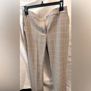 Express Women's Plaid Dress Pants - Light Gray -size 8 long